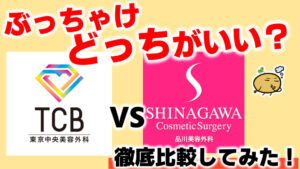 【サムネイル】TCB東京中央美容外科と品川美容外科（品川スキンクリニック）どっちがいいか比較してみた