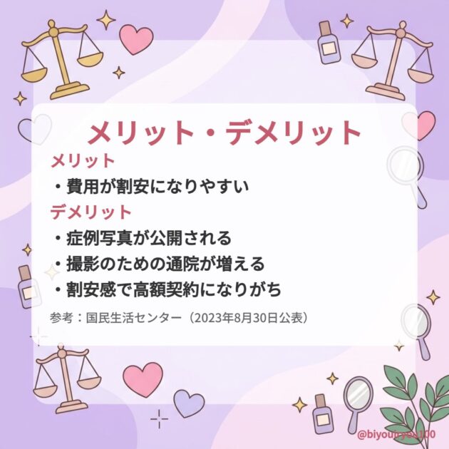 整形モニターのメリットとデメリット
